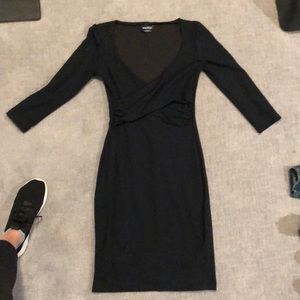 Bebe crisscross black dress